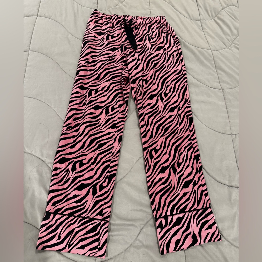 Victoria Secret Satin Zebra Pajama Pants - Small